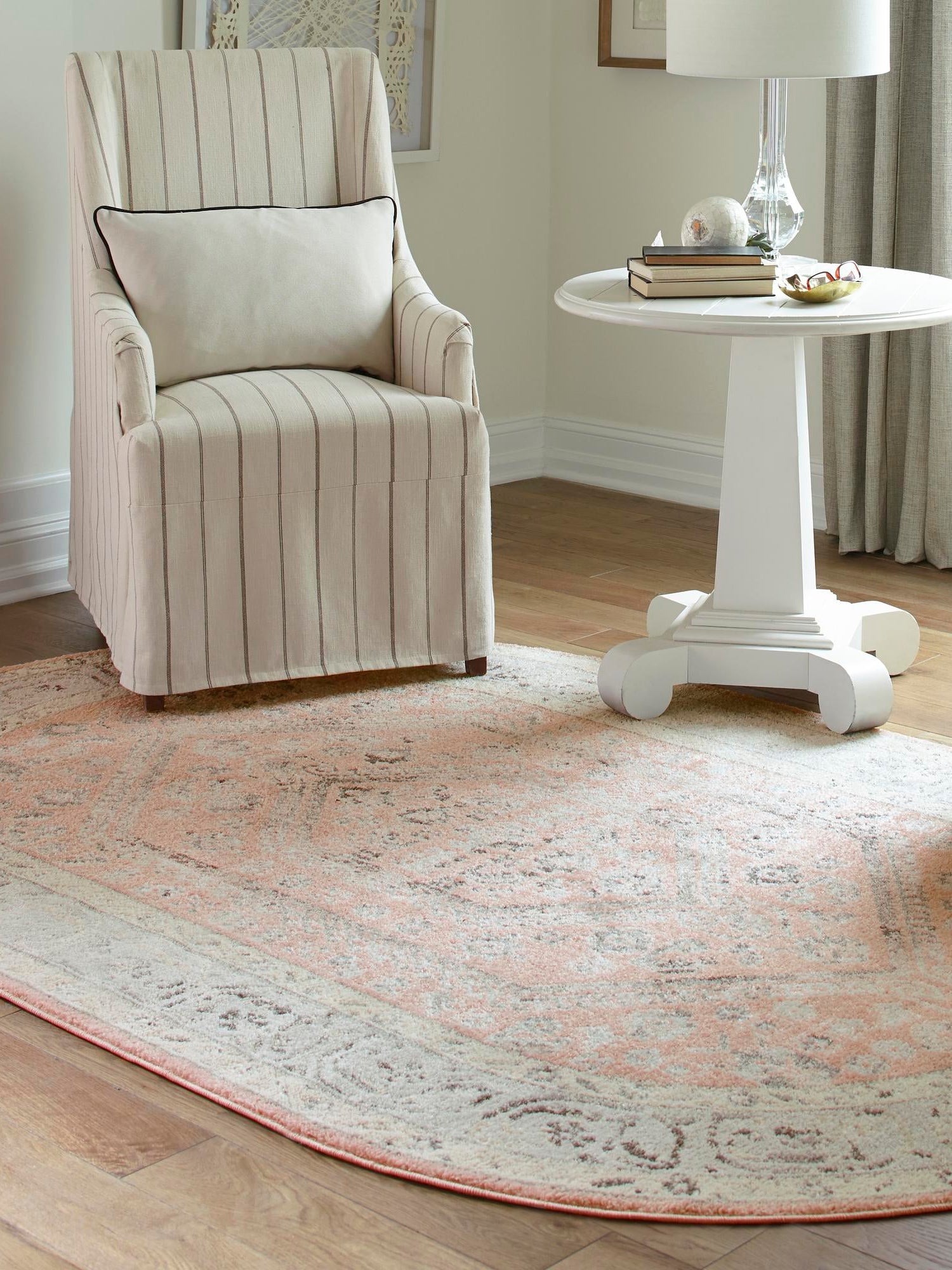 Rose 5' x 8' Aurelia Oval Area Rug 100% Polypropylene & Jute Backing Living Dining Room Bedroom Office Traditional Carpet for Sale at Rug Engine