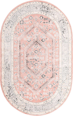 Rose 5' x 8' Aurelia Oval Area Rug 100% Polypropylene & Jute Backing Living Dining Room Bedroom Office Traditional Carpet for Sale at Rug Engine