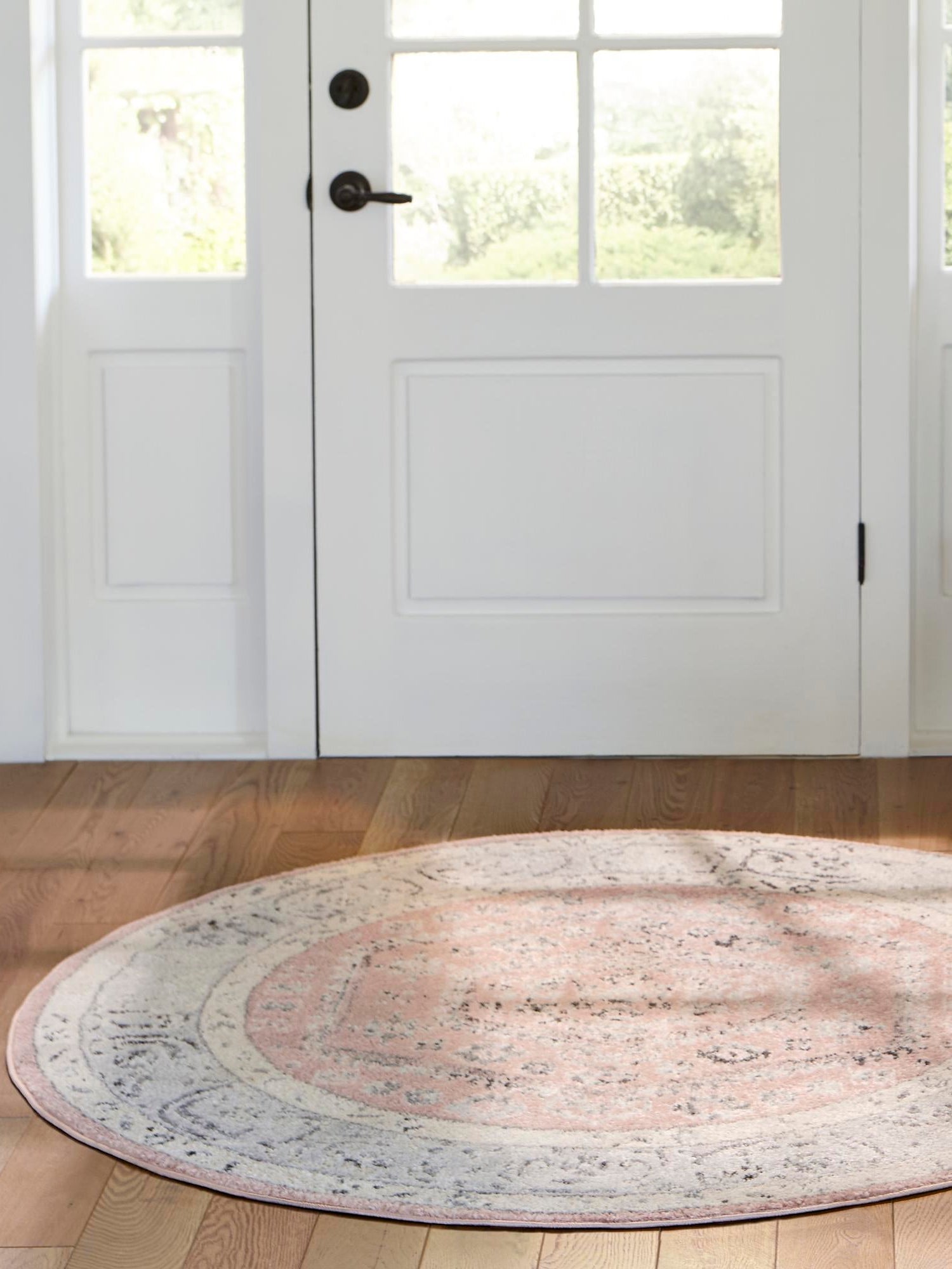 Rose 3' x 3' Aurelia Round Area Rug 100% Polypropylene & Jute Backing Living Dining Room Bedroom Office Traditional Carpet for Sale at Rug Engine