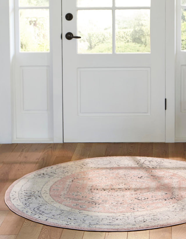 Rose 3' x 3' Aurelia Round Area Rug 100% Polypropylene & Jute Backing Living Dining Room Bedroom Office Traditional Carpet for Sale at Rug Engine