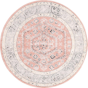Rose 5' x 5' Aurelia Round Area Rug 100% Polypropylene & Jute Backing Living Dining Room Bedroom Office Traditional Carpet for Sale at Rug Engine