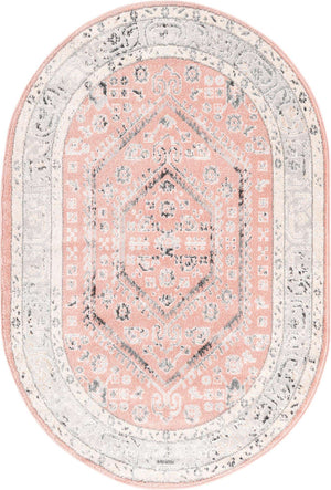 Rose 4' x 6' Aurelia Oval Area Rug 100% Polypropylene & Jute Backing Living Dining Room Bedroom Office Traditional Carpet for Sale at Rug Engine