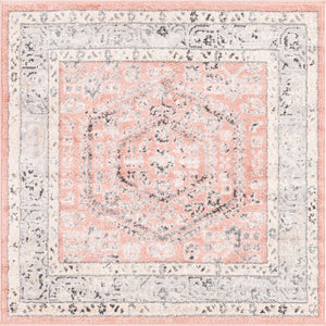 Rose 4' x 4' Aurelia Square Area Rug 100% Polypropylene & Jute Backing Living Dining Room Bedroom Office Traditional Carpet for Sale at Rug Engine