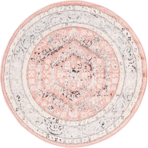 Rose 3' x 3' Aurelia Round Area Rug 100% Polypropylene & Jute Backing Living Dining Room Bedroom Office Traditional Carpet for Sale at Rug Engine
