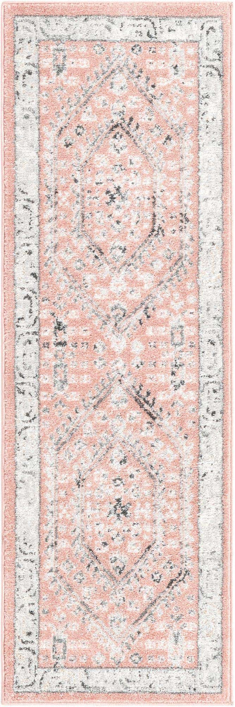 Rose 2' x 6' Aurelia Runner Area Rug 100% Polypropylene & Jute Backing Living Dining Room Bedroom Office Traditional Carpet for Sale at Rug Engine
