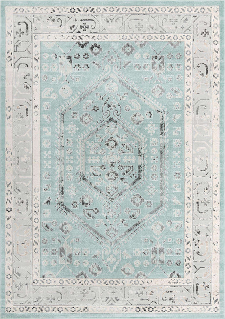 Aqua 10' x 14' Aurelia Rectangle Area Rug 100% Polypropylene & Jute Backing Living Dining Room Bedroom Office Traditional Carpet for Sale at Rug Engine