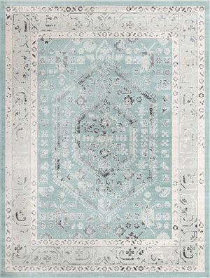 Aqua 10' x 13' Aurelia Rectangle Area Rug 100% Polypropylene & Jute Backing Living Dining Room Bedroom Office Traditional Carpet for Sale at Rug Engine