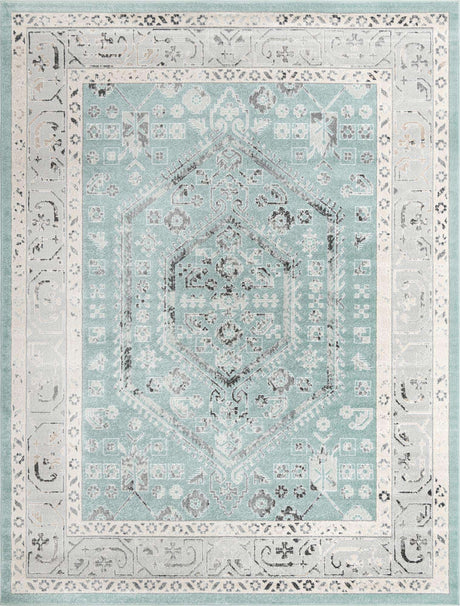 Aqua 10' x 13' Aurelia Rectangle Area Rug 100% Polypropylene & Jute Backing Living Dining Room Bedroom Office Traditional Carpet for Sale at Rug Engine