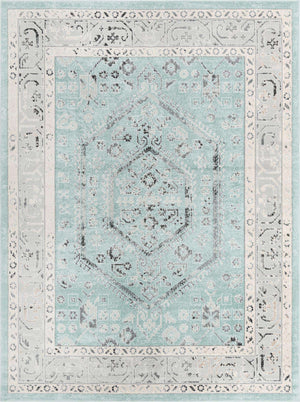 Aqua 9' x 12' Aurelia Rectangle Area Rug 100% Polypropylene & Jute Backing Living Dining Room Bedroom Office Traditional Carpet for Sale at Rug Engine