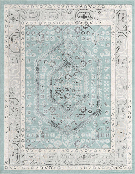 Aqua 7' 10 x 10' Aurelia Rectangle Area Rug 100% Polypropylene & Jute Backing Living Dining Room Bedroom Office Traditional Carpet for Sale at Rug Engine