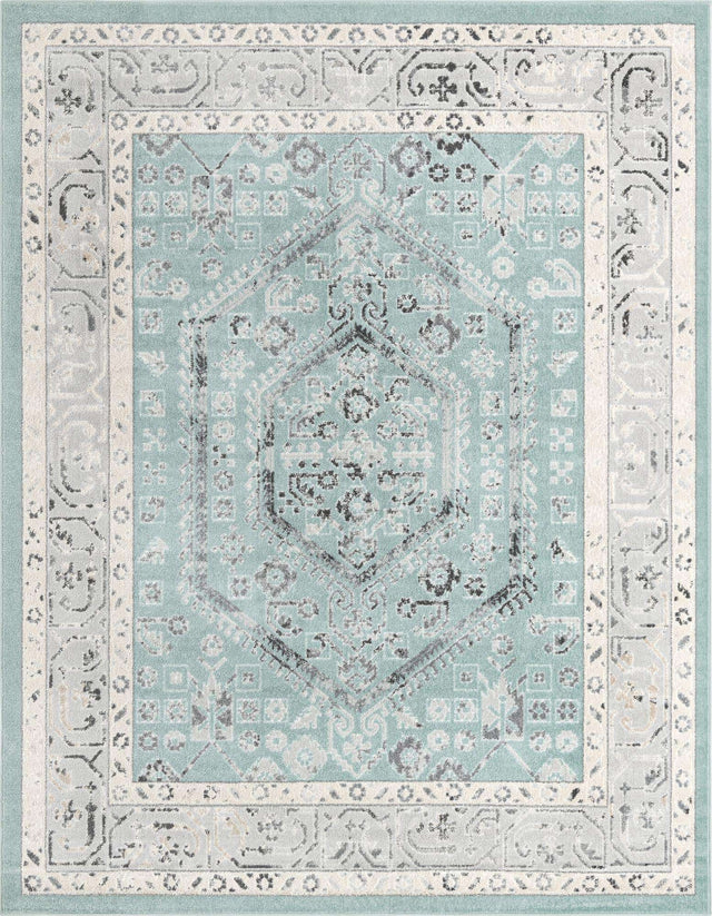 Aqua 7' 10 x 10' Aurelia Rectangle Area Rug 100% Polypropylene & Jute Backing Living Dining Room Bedroom Office Traditional Carpet for Sale at Rug Engine