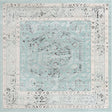 Aqua 7' 10 x 7' 10 Aurelia Square Area Rug 100% Polypropylene & Jute Backing Living Dining Room Bedroom Office Traditional Carpet for Sale at Rug Engine