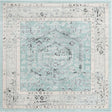 Aqua 6' x 6' Aurelia Square Area Rug 100% Polypropylene & Jute Backing Living Dining Room Bedroom Office Traditional Carpet for Sale at Rug Engine