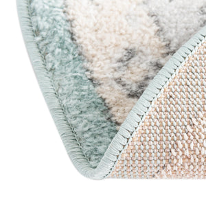 Aqua 5' x 5' Aurelia Round Area Rug 100% Polypropylene & Jute Backing Living Dining Room Bedroom Office Traditional Carpet for Sale at Rug Engine