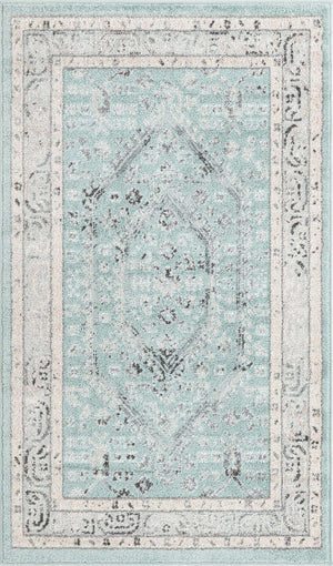 Aqua 3' x 5' 3 Aurelia Rectangle Area Rug 100% Polypropylene & Jute Backing Living Dining Room Bedroom Office Traditional Carpet for Sale at Rug Engine