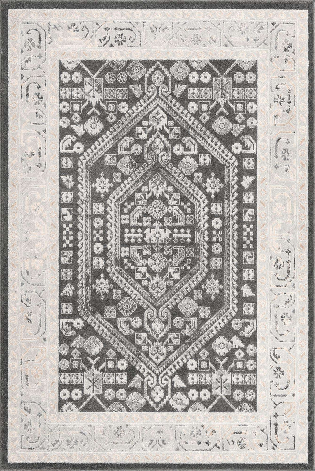 Charcoal 6' x 9' Aurelia Rectangle Area Rug 100% Polypropylene & Jute Backing Living Dining Room Bedroom Office Traditional Carpet for Sale at Rug Engine