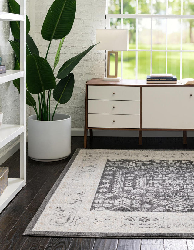 Charcoal 8' x 8' Aurelia Square Area Rug 100% Polypropylene & Jute Backing Living Dining Room Bedroom Office Traditional Carpet for Sale at Rug Engine