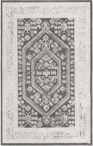 Charcoal 5' x 8' Aurelia Rectangle Area Rug 100% Polypropylene & Jute Backing Living Dining Room Bedroom Office Traditional Carpet for Sale at Rug Engine