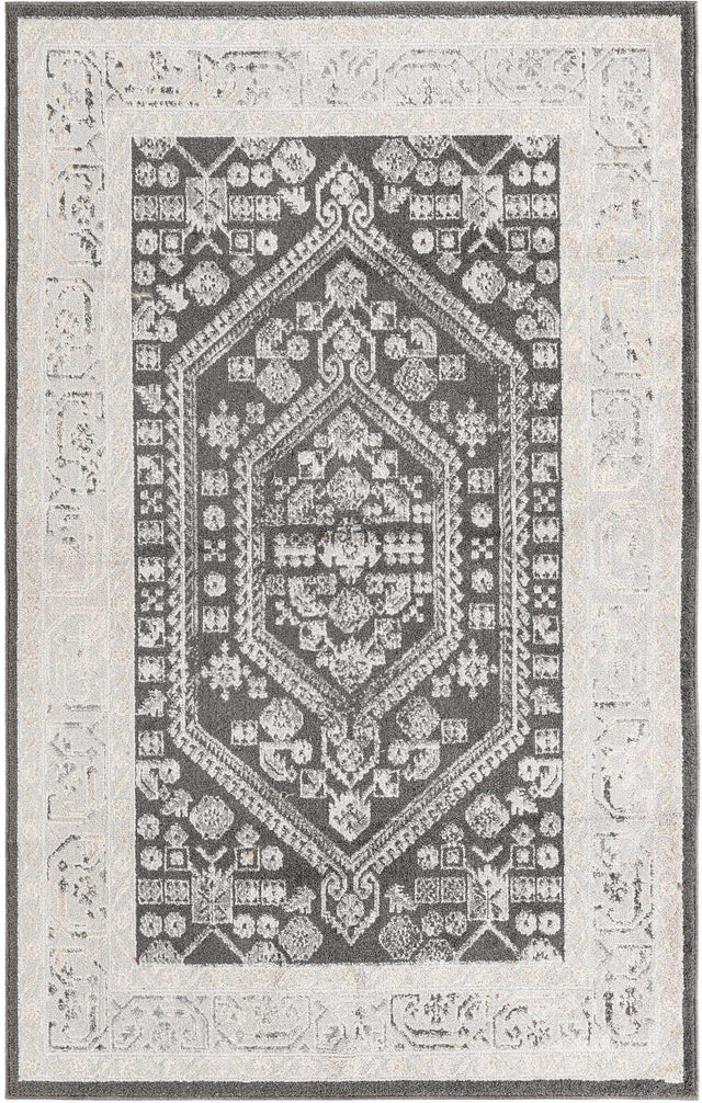 Charcoal 5' x 8' Aurelia Rectangle Area Rug 100% Polypropylene & Jute Backing Living Dining Room Bedroom Office Traditional Carpet for Sale at Rug Engine