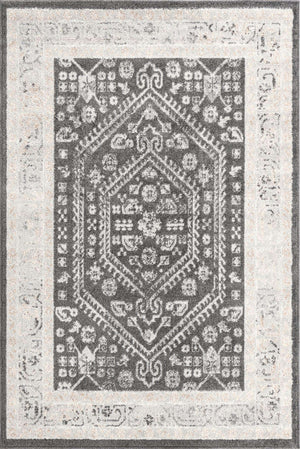 Charcoal 4' x 6' Aurelia Rectangle Area Rug 100% Polypropylene & Jute Backing Living Dining Room Bedroom Office Traditional Carpet for Sale at Rug Engine