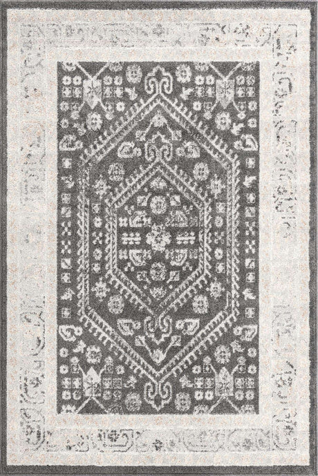 Charcoal 4' x 6' Aurelia Rectangle Area Rug 100% Polypropylene & Jute Backing Living Dining Room Bedroom Office Traditional Carpet for Sale at Rug Engine