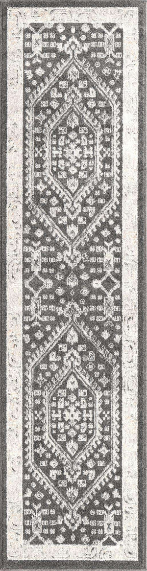 Charcoal 2' x 8' Aurelia Runner Area Rug 100% Polypropylene & Jute Backing Living Dining Room Bedroom Office Traditional Carpet for Sale at Rug Engine