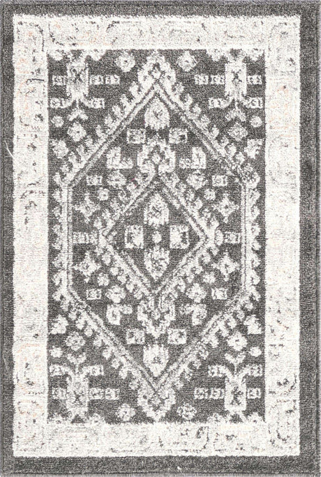 Charcoal 2' x 3' Aurelia Rectangle Area Rug 100% Polypropylene & Jute Backing Living Dining Room Bedroom Office Traditional Carpet for Sale at Rug Engine