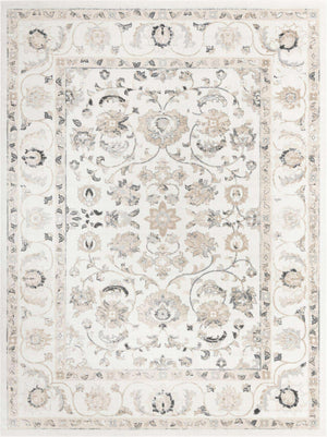 Ivory 9' x 12' Aurelia Rectangle Area Rug 100% Polypropylene & Jute Backing Living Dining Room Bedroom Office Traditional Carpet for Sale at Rug Engine