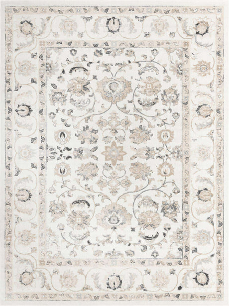 Ivory 9' x 12' Aurelia Rectangle Area Rug 100% Polypropylene & Jute Backing Living Dining Room Bedroom Office Traditional Carpet for Sale at Rug Engine