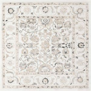Ivory 7' 10 x 7' 10 Aurelia Square Area Rug 100% Polypropylene & Jute Backing Living Dining Room Bedroom Office Traditional Carpet for Sale at Rug Engine