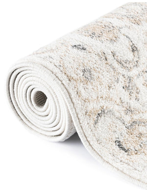 Ivory 7' x 7' Aurelia Octagon Area Rug 100% Polypropylene & Jute Backing Living Dining Room Bedroom Office Traditional Carpet for Sale at Rug Engine