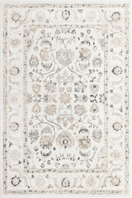 Ivory 6' x 9' Aurelia Rectangle Area Rug 100% Polypropylene & Jute Backing Living Dining Room Bedroom Office Traditional Carpet for Sale at Rug Engine