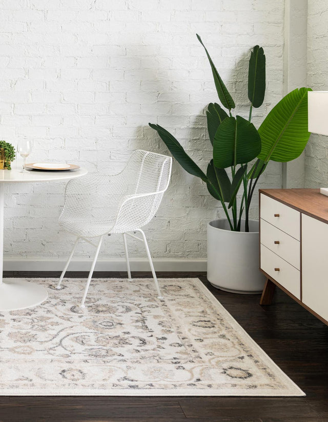 Ivory 9' x 12' Aurelia Rectangle Area Rug 100% Polypropylene & Jute Backing Living Dining Room Bedroom Office Traditional Carpet for Sale at Rug Engine