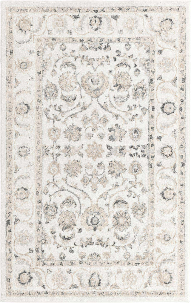Ivory 5' x 8' Aurelia Rectangle Area Rug 100% Polypropylene & Jute Backing Living Dining Room Bedroom Office Traditional Carpet for Sale at Rug Engine