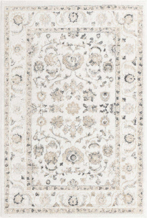 Ivory 4' x 6' Aurelia Rectangle Area Rug 100% Polypropylene & Jute Backing Living Dining Room Bedroom Office Traditional Carpet for Sale at Rug Engine