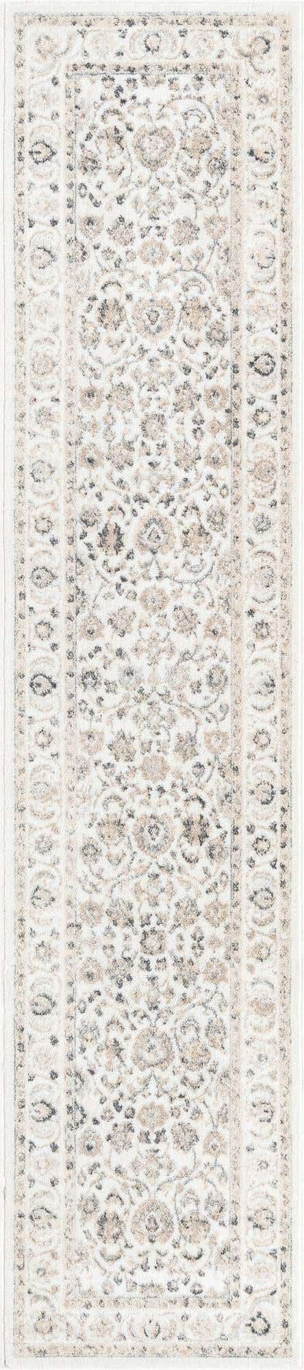 Ivory 2' 7 x 12' Aurelia Runner Area Rug 100% Polypropylene & Jute Backing Living Dining Room Bedroom Office Traditional Carpet for Sale at Rug Engine