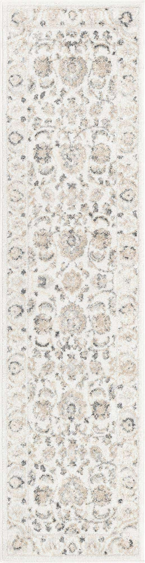 Ivory 2' x 8' Aurelia Runner Area Rug 100% Polypropylene & Jute Backing Living Dining Room Bedroom Office Traditional Carpet for Sale at Rug Engine
