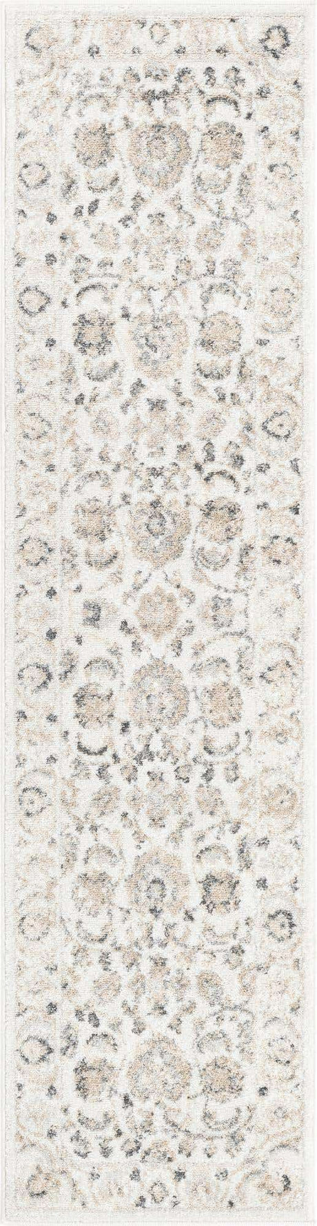 Ivory 2' x 8' Aurelia Runner Area Rug 100% Polypropylene & Jute Backing Living Dining Room Bedroom Office Traditional Carpet for Sale at Rug Engine