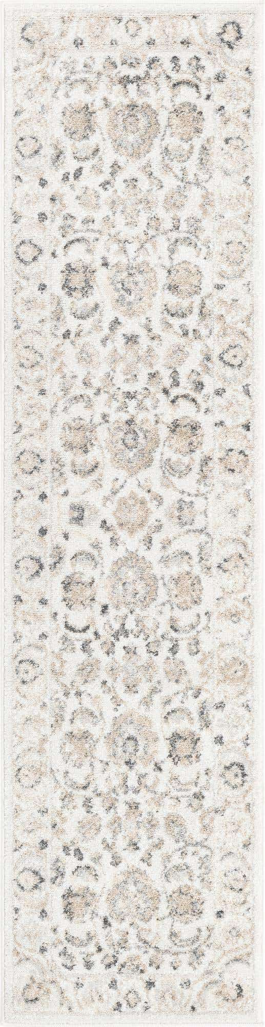 Ivory 2' x 8' Aurelia Runner Area Rug 100% Polypropylene & Jute Backing Living Dining Room Bedroom Office Traditional Carpet for Sale at Rug Engine