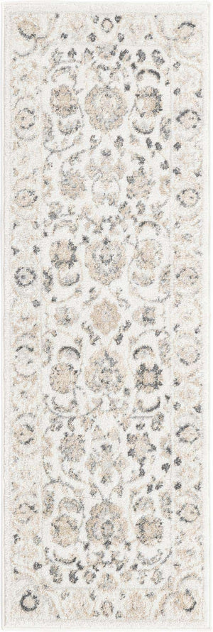 Ivory 2' x 6' Aurelia Runner Area Rug 100% Polypropylene & Jute Backing Living Dining Room Bedroom Office Traditional Carpet for Sale at Rug Engine