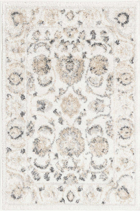 Ivory 2' x 3' Aurelia Rectangle Area Rug 100% Polypropylene & Jute Backing Living Dining Room Bedroom Office Traditional Carpet for Sale at Rug Engine
