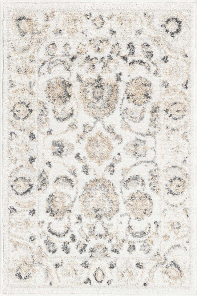 Ivory 2' x 3' Aurelia Rectangle Area Rug 100% Polypropylene & Jute Backing Living Dining Room Bedroom Office Traditional Carpet for Sale at Rug Engine