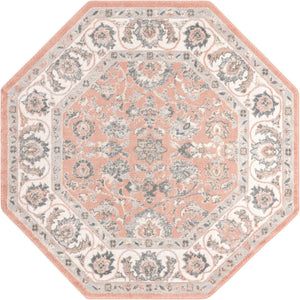 Rose 7' x 7' Aurelia Octagon Area Rug 100% Polypropylene & Jute Backing Living Dining Room Bedroom Office Traditional Carpet for Sale at Rug Engine