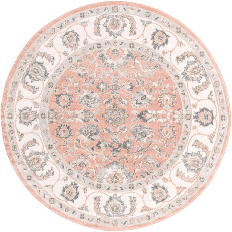 Rose 7' x 7' Aurelia Round Area Rug 100% Polypropylene & Jute Backing Living Dining Room Bedroom Office Traditional Carpet for Sale at Rug Engine