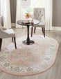 Rose 4' x 6' Aurelia Oval Area Rug 100% Polypropylene & Jute Backing Living Dining Room Bedroom Office Traditional Carpet for Sale at Rug Engine