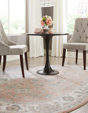 Rose 5' x 8' Aurelia Oval Area Rug 100% Polypropylene & Jute Backing Living Dining Room Bedroom Office Traditional Carpet for Sale at Rug Engine