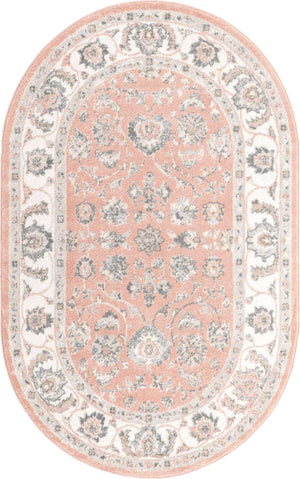 Rose 5' x 8' Aurelia Oval Area Rug 100% Polypropylene & Jute Backing Living Dining Room Bedroom Office Traditional Carpet for Sale at Rug Engine