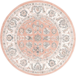 Rose 5' x 5' Aurelia Round Area Rug 100% Polypropylene & Jute Backing Living Dining Room Bedroom Office Traditional Carpet for Sale at Rug Engine