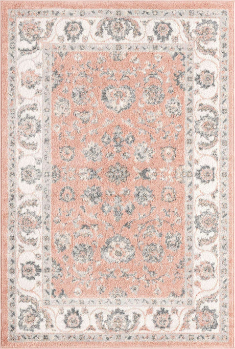 Rose 4' x 6' Aurelia Rectangle Area Rug 100% Polypropylene & Jute Backing Living Dining Room Bedroom Office Traditional Carpet for Sale at Rug Engine