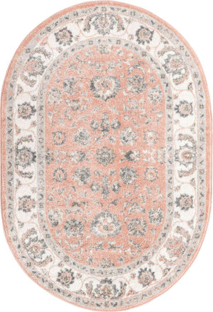 Rose 4' x 6' Aurelia Oval Area Rug 100% Polypropylene & Jute Backing Living Dining Room Bedroom Office Traditional Carpet for Sale at Rug Engine